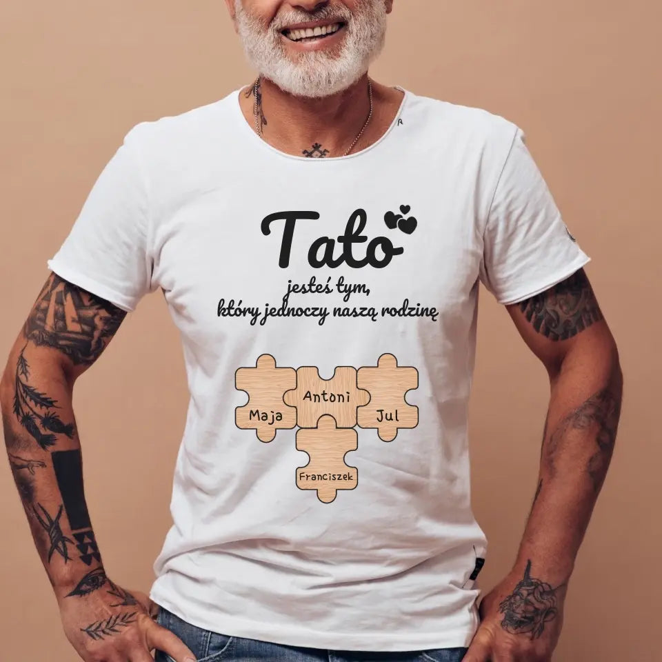 Koszulka Tata z Puzzlami