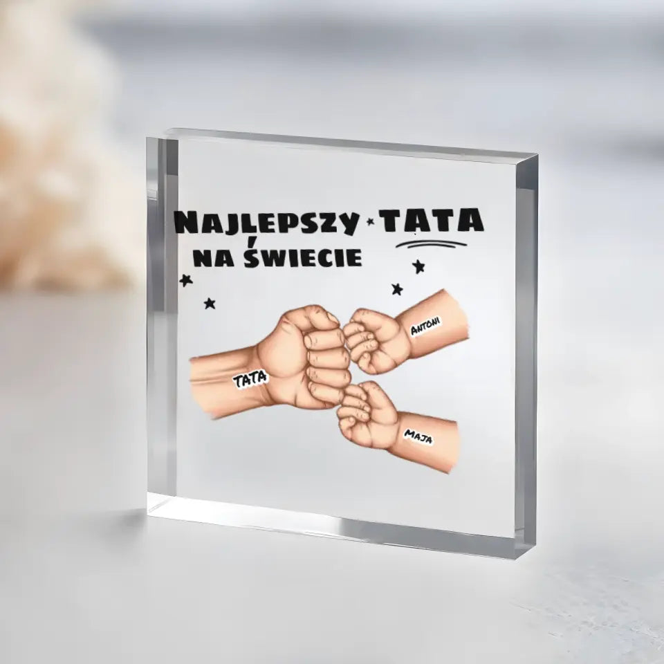 Blok Akrylowy Najlepszy Tata na Świecie - Giftik