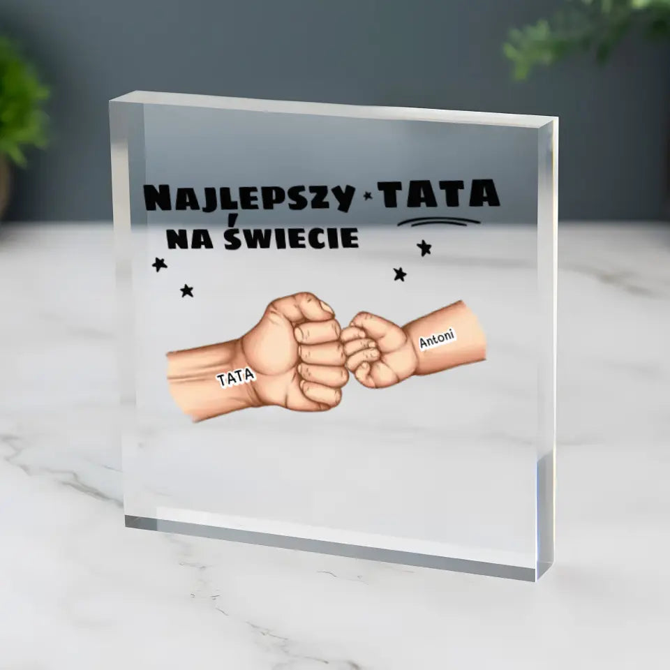 Blok Akrylowy Najlepszy Tata na Świecie - Giftik