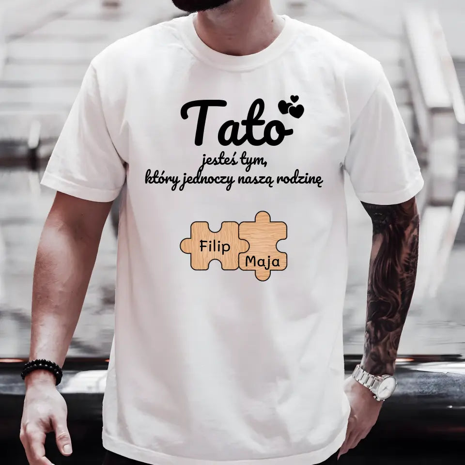 Koszulka Tata z Puzzlami
