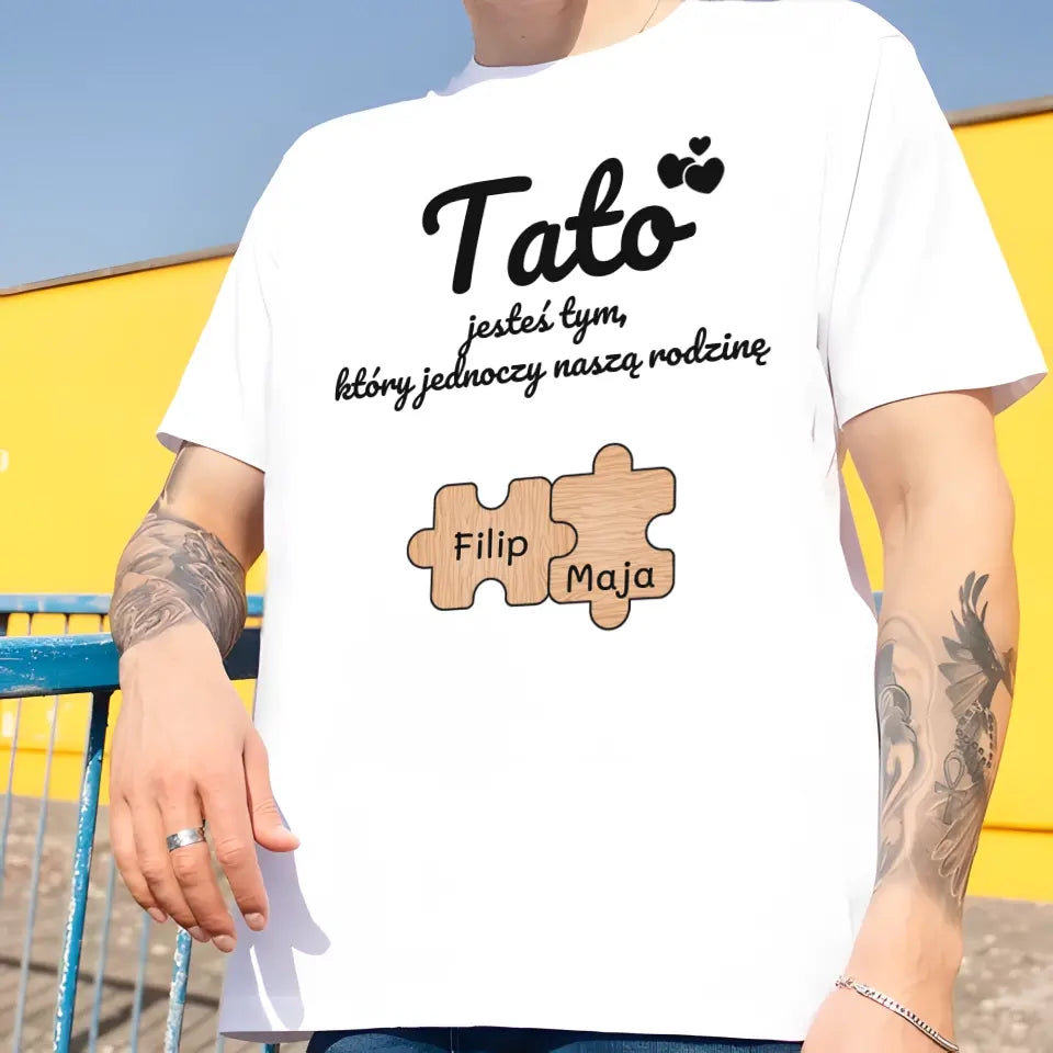 Koszulka Tata z Puzzlami