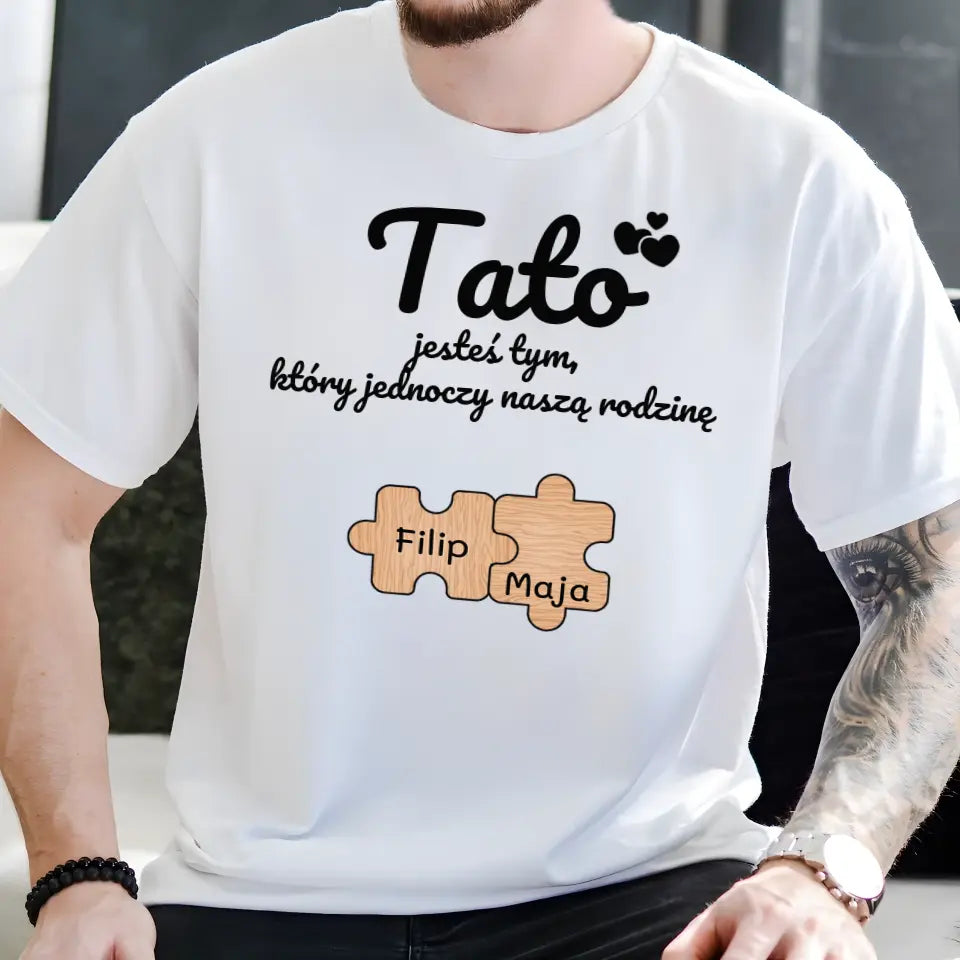 Koszulka Tata z Puzzlami