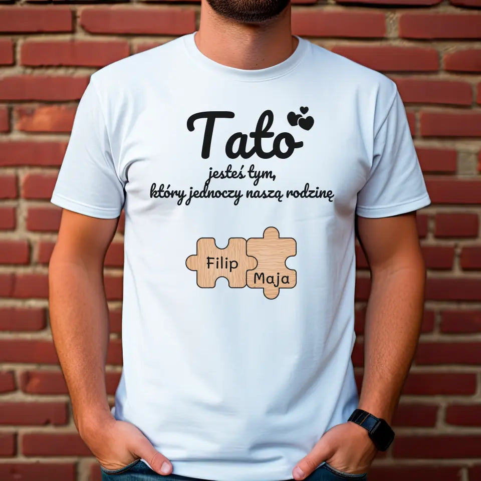 Koszulka Tata z Puzzlami