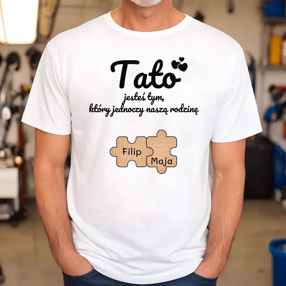 Koszulka Tata z Puzzlami