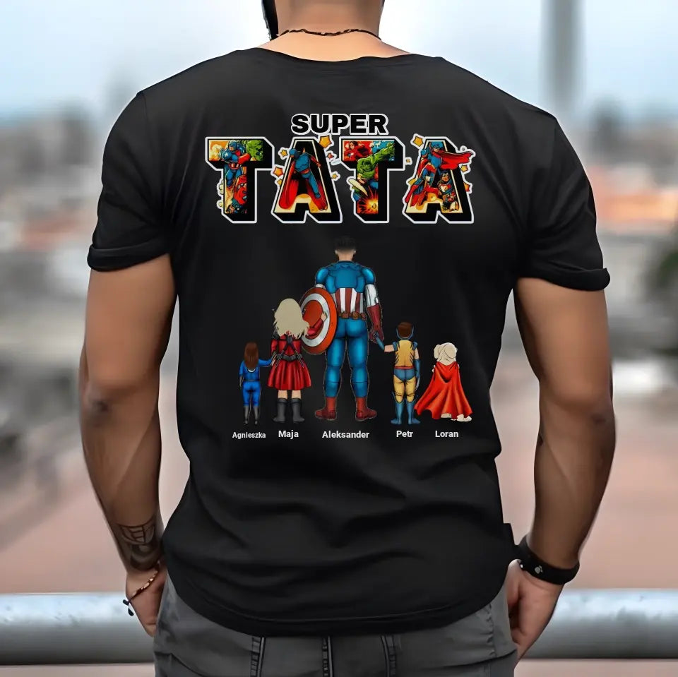 Koszulka SUPER TATA, czarny