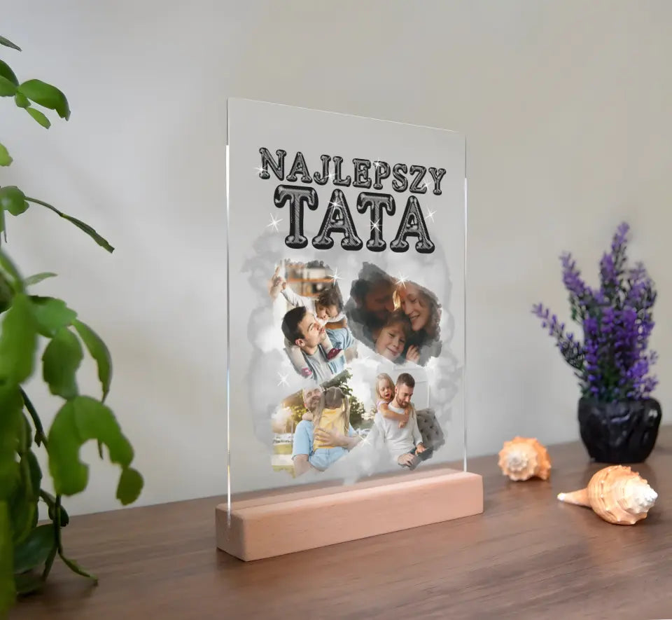 Ramka Akrylowa Najlepszy Tata ze Zdjęciem - Giftik