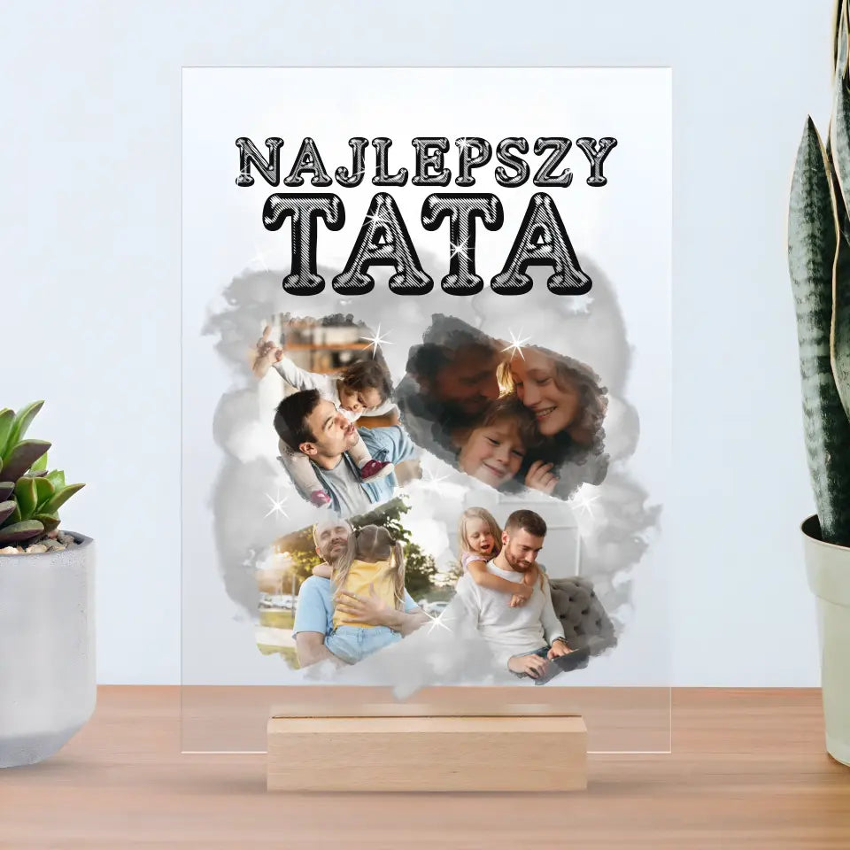 Ramka Akrylowa Najlepszy Tata ze Zdjęciem - Giftik