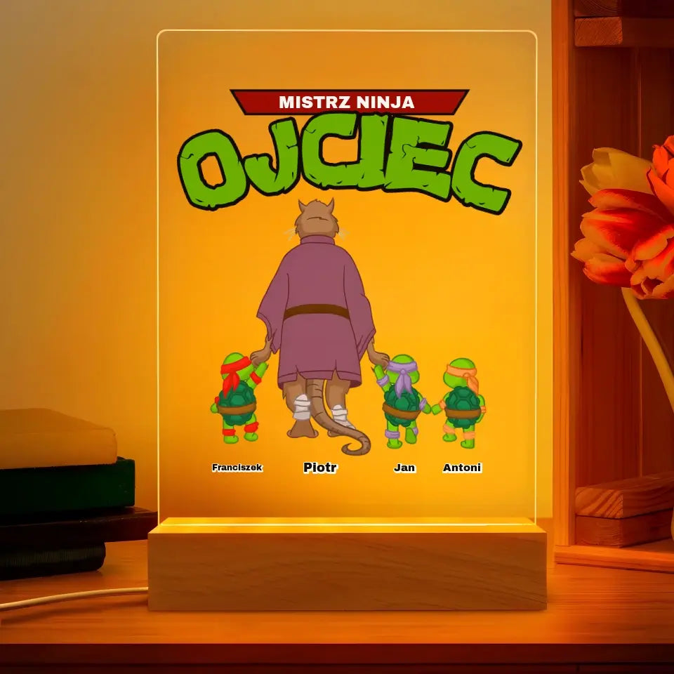 Lampka Ramka LED Mistrz Ninja Ojciec