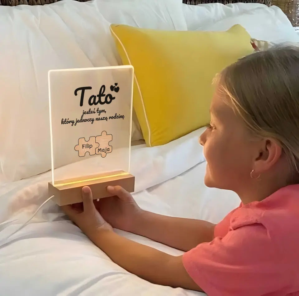 Lampka Ramka LED Puzzle - Giftik