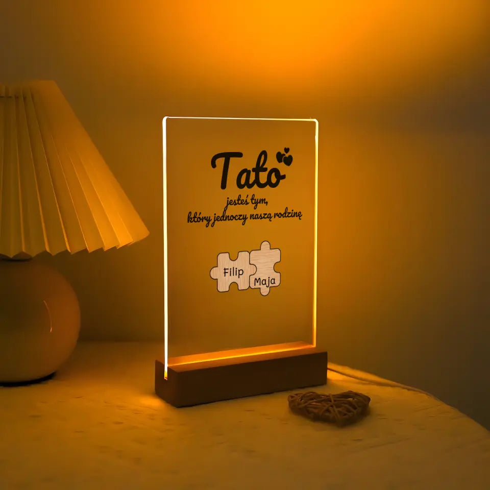 Lampka Ramka LED Puzzle - Giftik