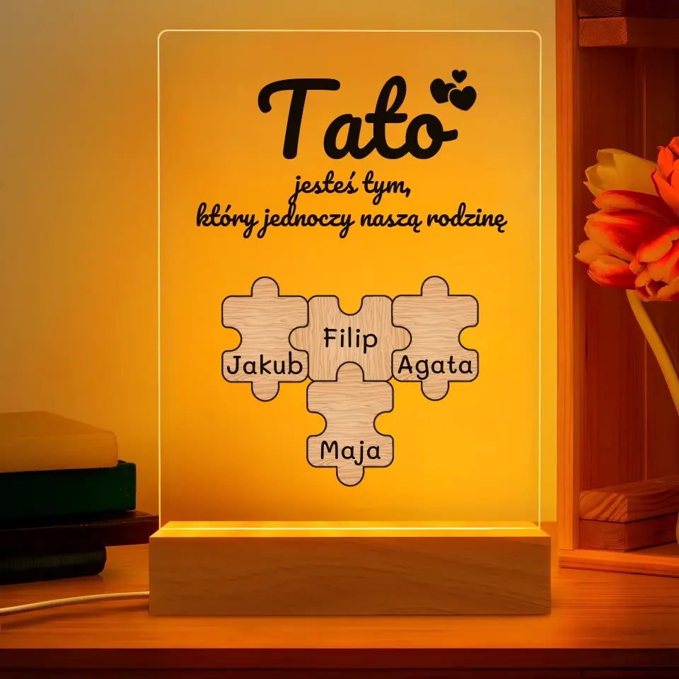 Lampka Ramka LED Puzzle - Giftik