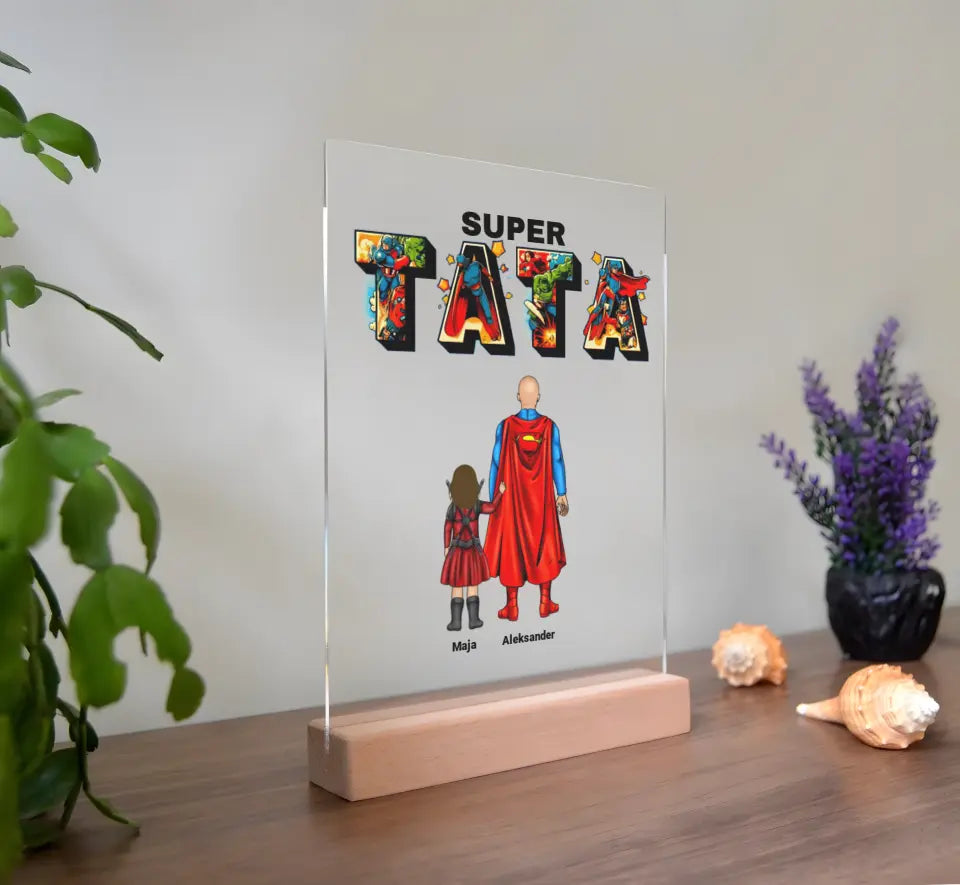 Ramka Akrylowa SUPER TATA - Giftik