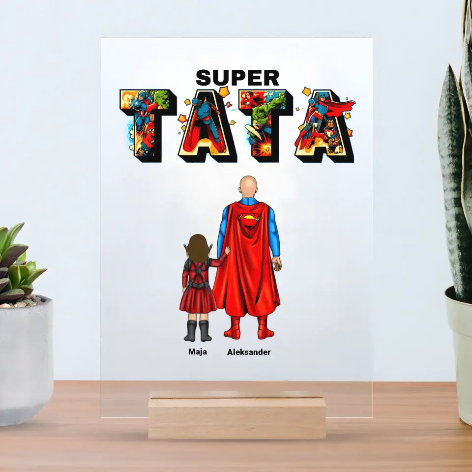 Ramka Akrylowa SUPER TATA - Giftik