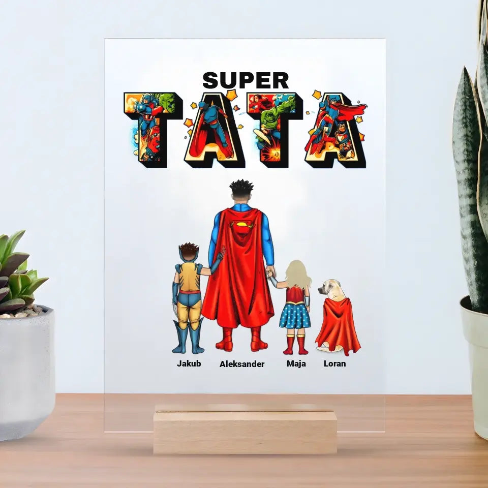 Ramka Akrylowa SUPER TATA - Giftik