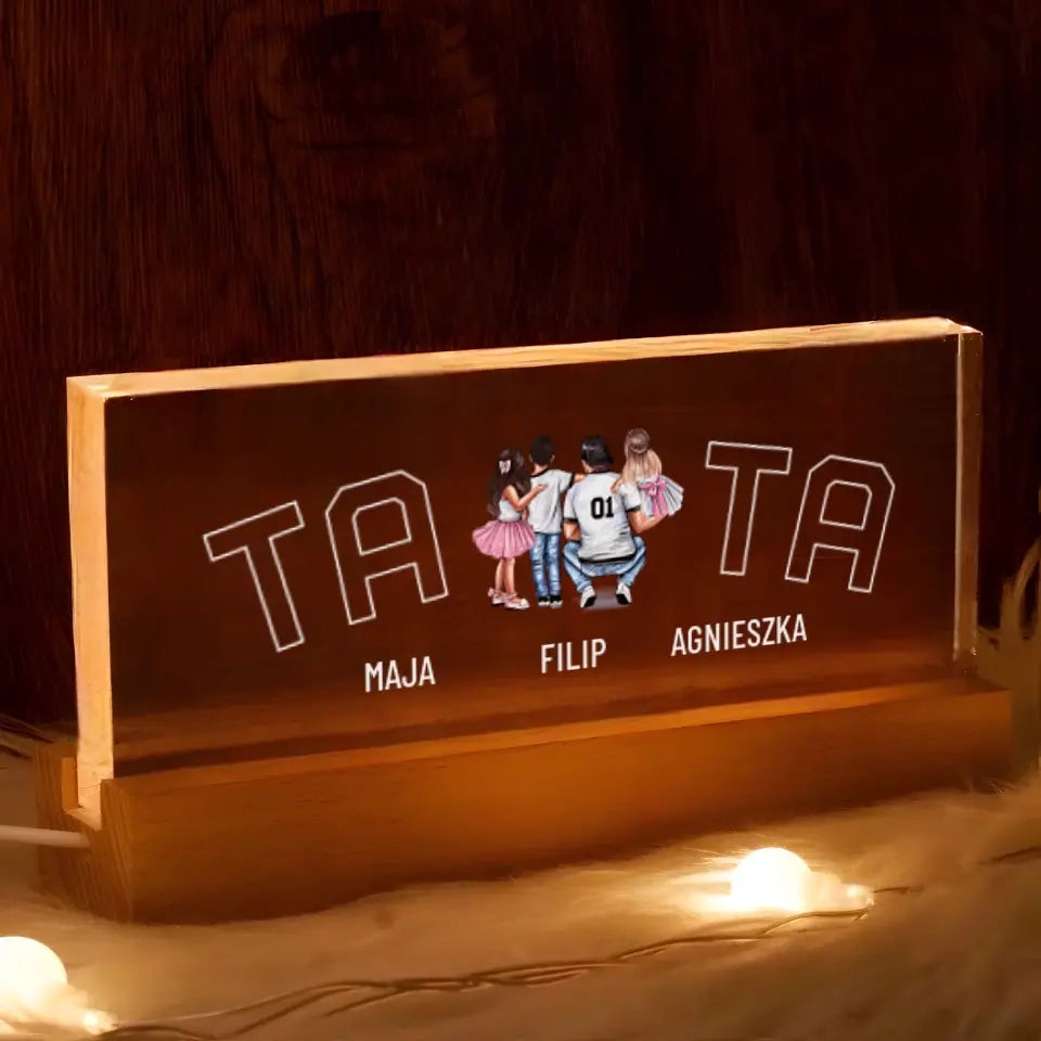 Lampka Blok LED Tata i Dzieci - Giftik