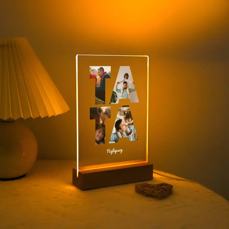 Lampka Ramka LED TATA z Zdjęciem