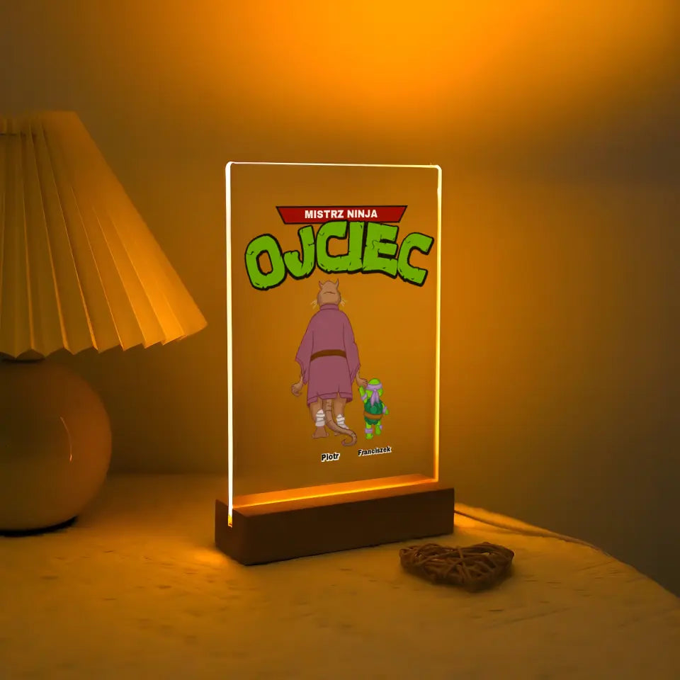 Lampka Ramka LED Mistrz Ninja Ojciec