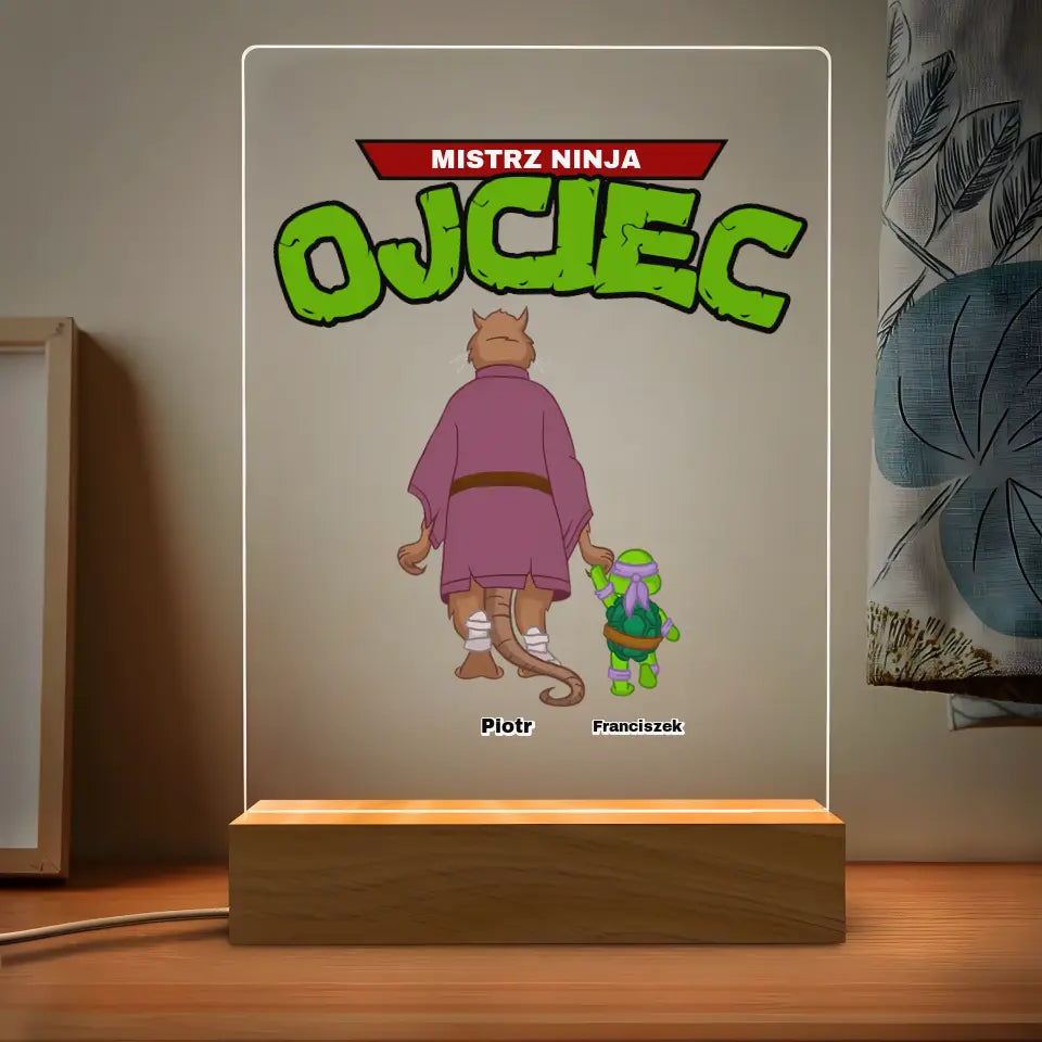 Lampka Ramka LED Mistrz Ninja Ojciec