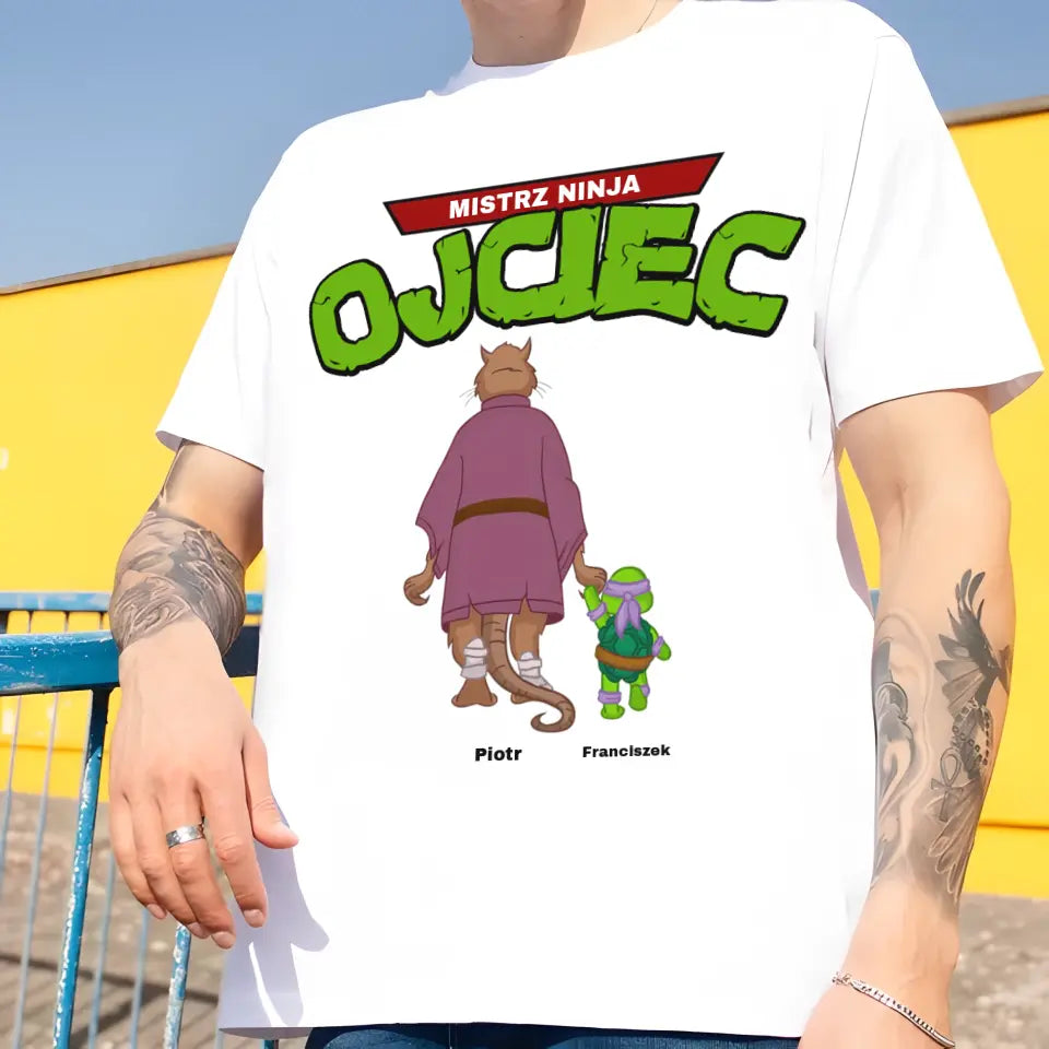 Koszulka Mistrz Ninja Ojciec, biały