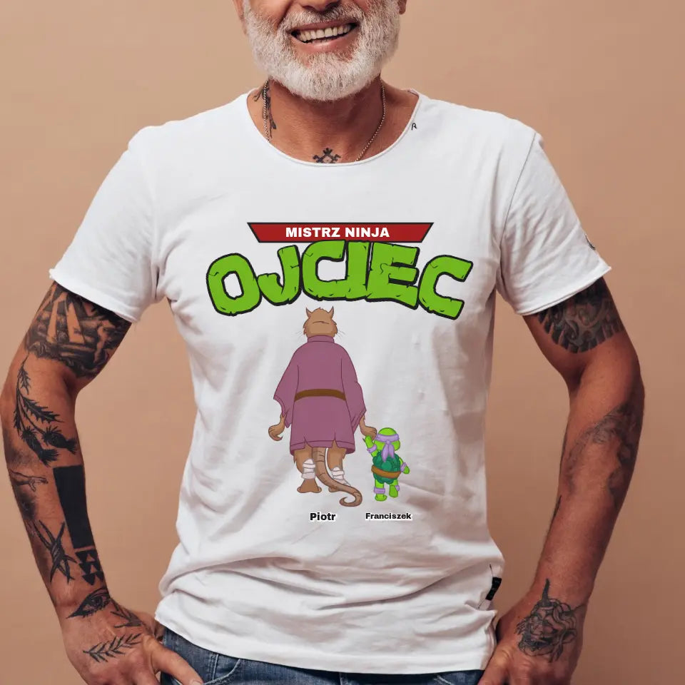 Koszulka Mistrz Ninja Ojciec, biały