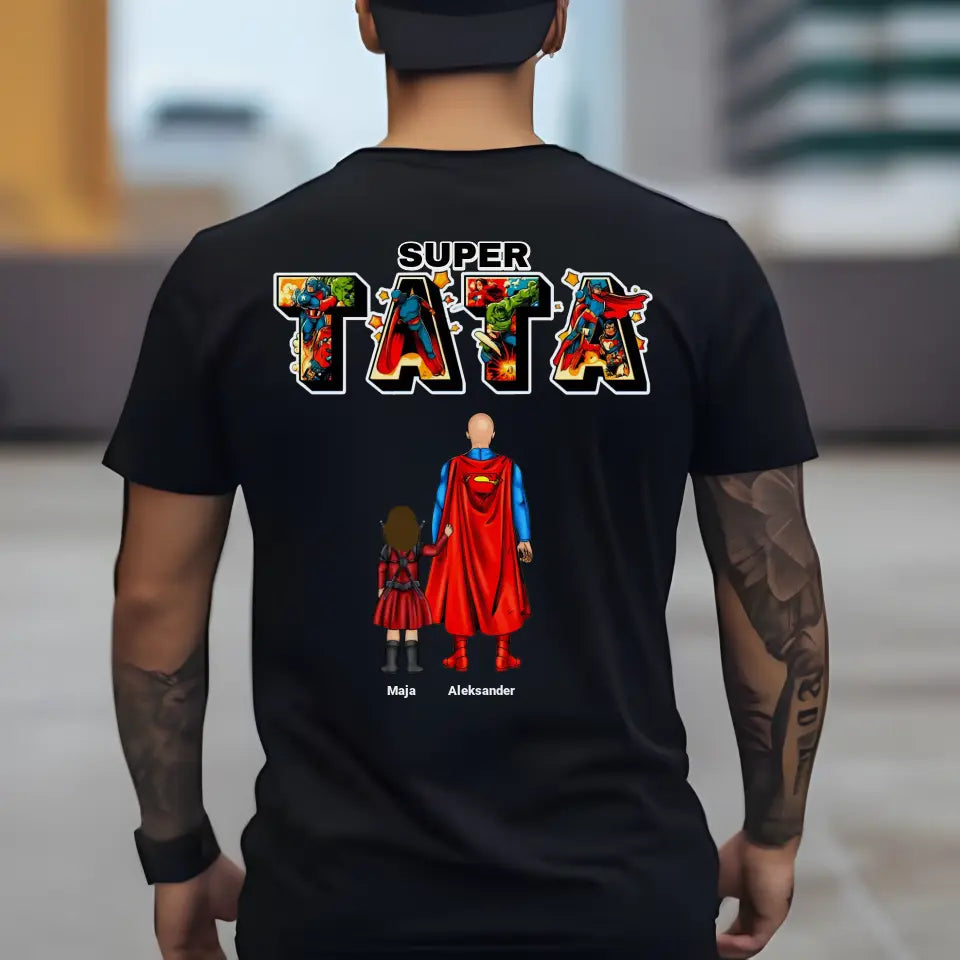 Koszulka SUPER TATA, czarny