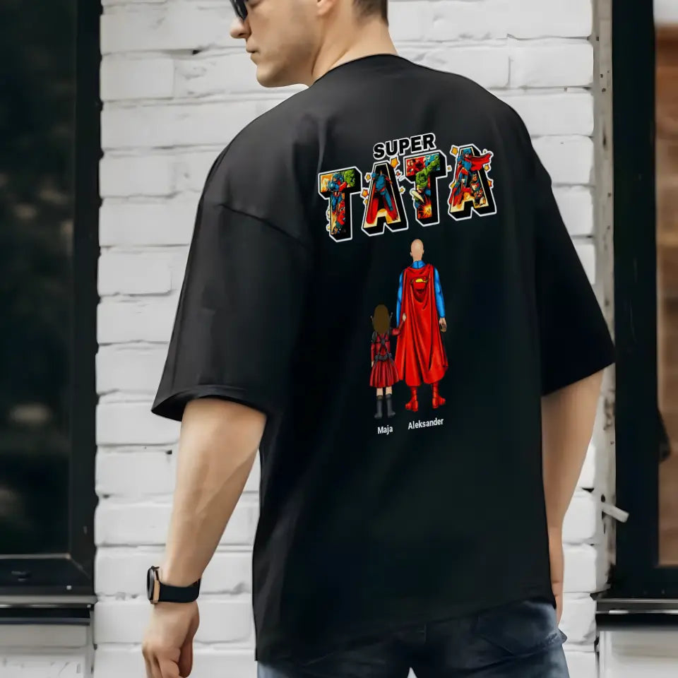 Koszulka SUPER TATA, czarny