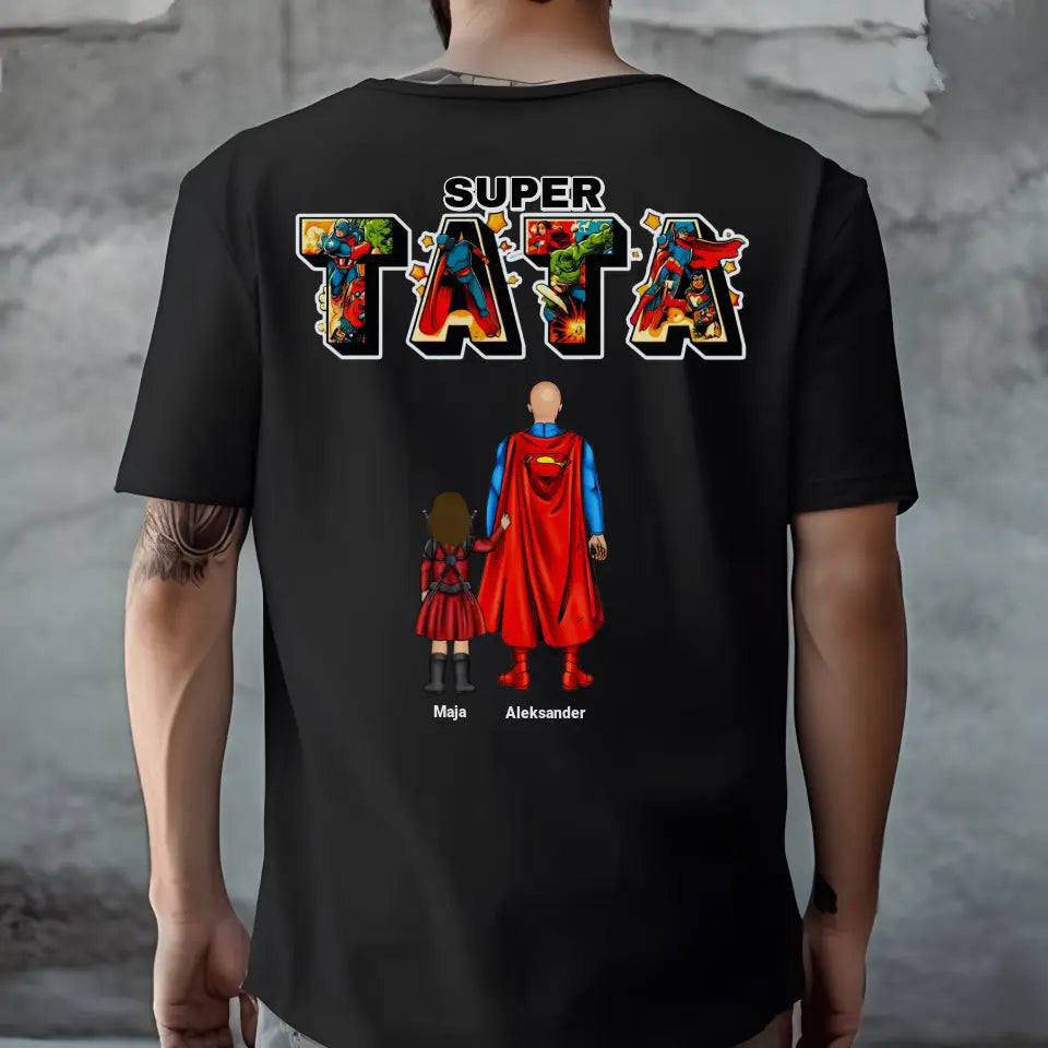 Koszulka SUPER TATA, czarny