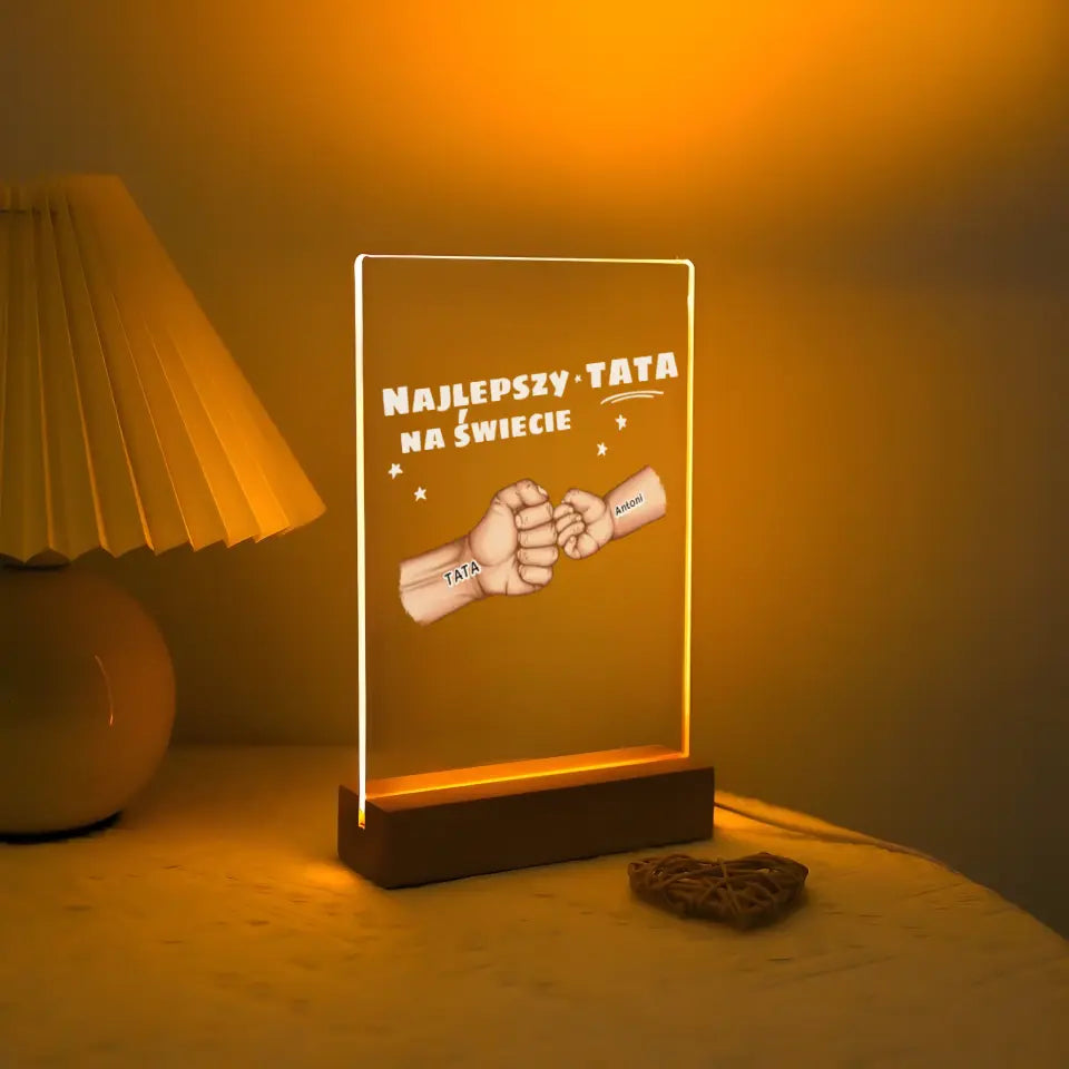 Lampka Ramka LED Najlepszy Tata na Świecie