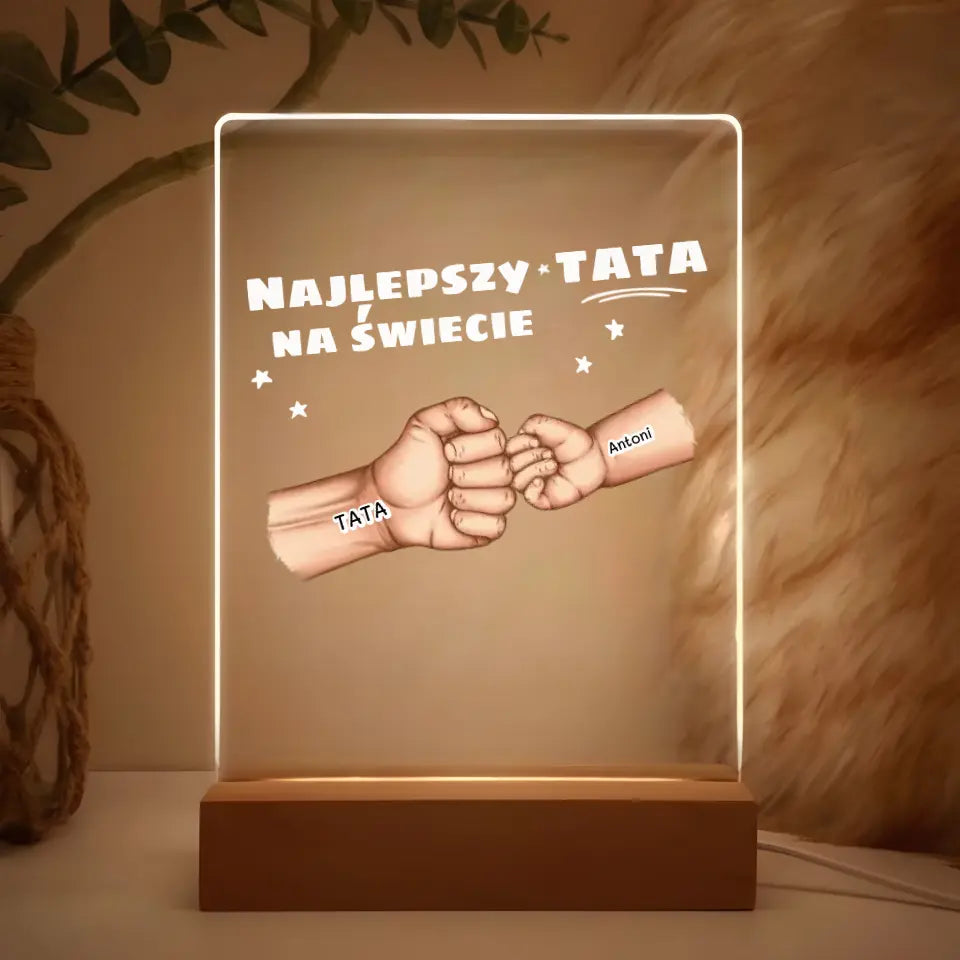 Lampka Ramka LED Najlepszy Tata na Świecie