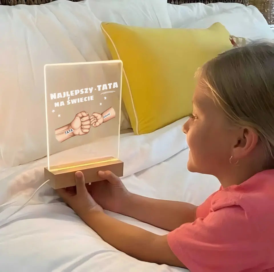 Lampka Ramka LED Najlepszy Tata na Świecie