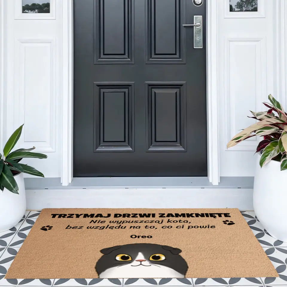 Wycieraczka Nie wypuszczaj kotów