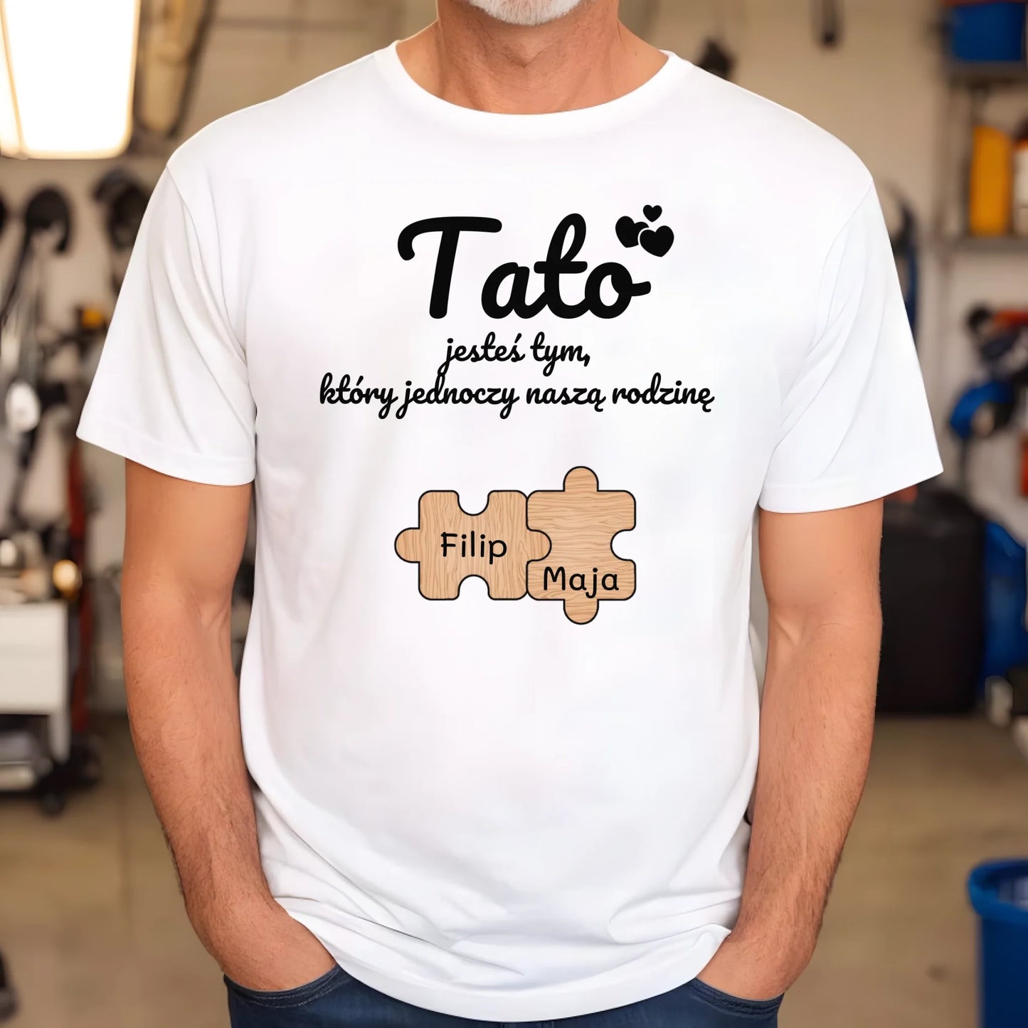 Koszulka Tata z Puzzlami