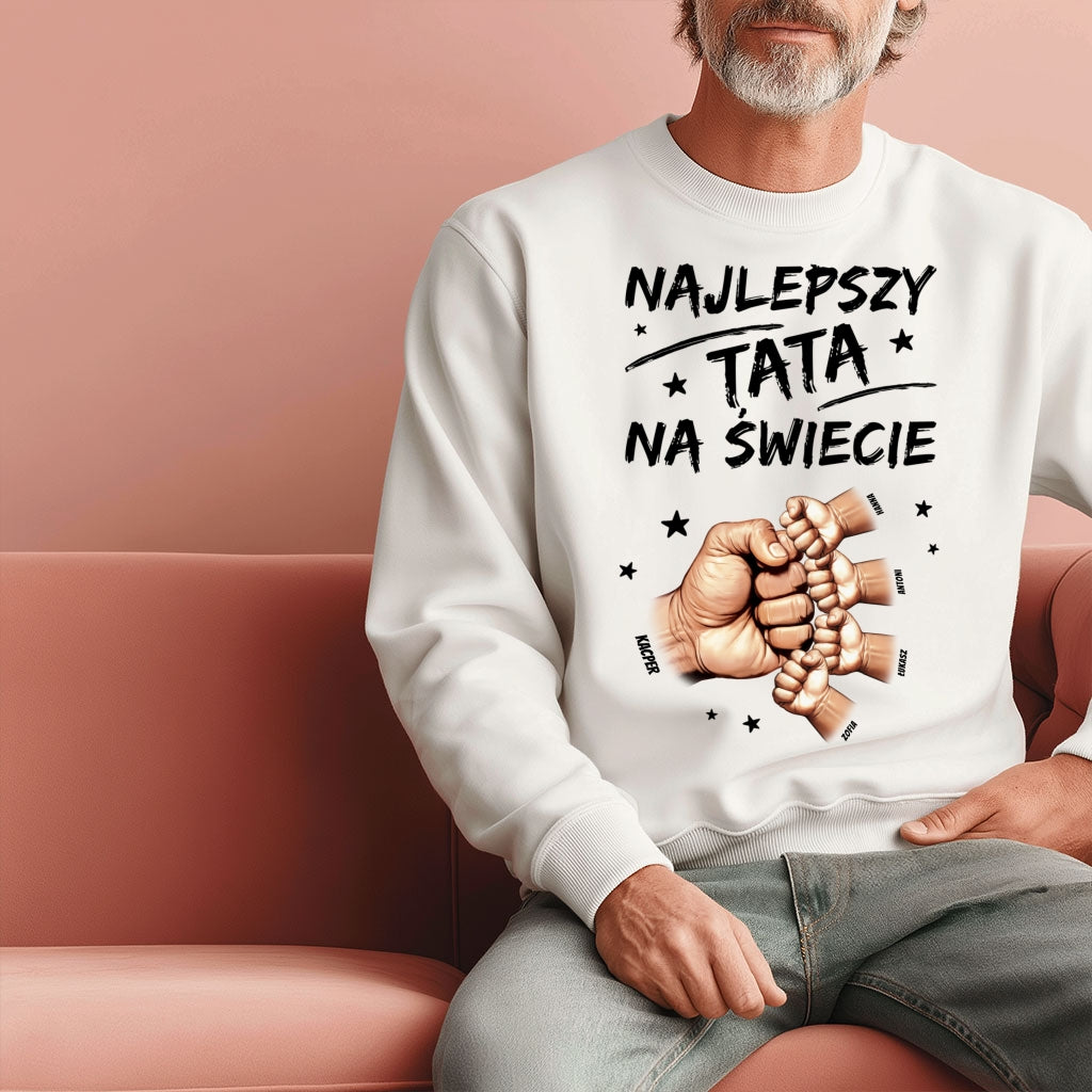 Bluza: Najlepszy Tata na Świecie – Personalizowana z Imionami Dzieci