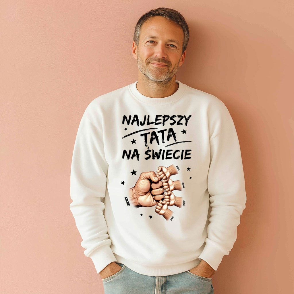 Bluza: Najlepszy Tata na Świecie – Personalizowana z Imionami Dzieci