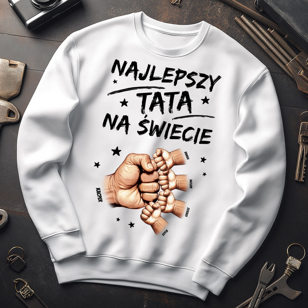 Bluza: Najlepszy Tata na Świecie – Personalizowana z Imionami Dzieci