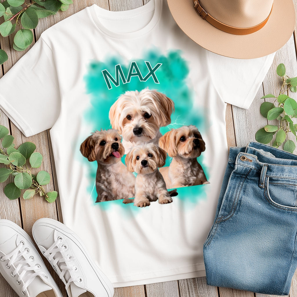 Personalizowana Koszulka – Łapy Pełne Miłości 🐾 Twój Pies na T-Shircie