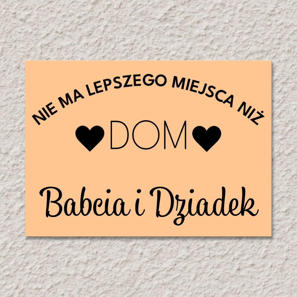 Personalizowana Tabliczka PCV – Dom Babci i Dziadka