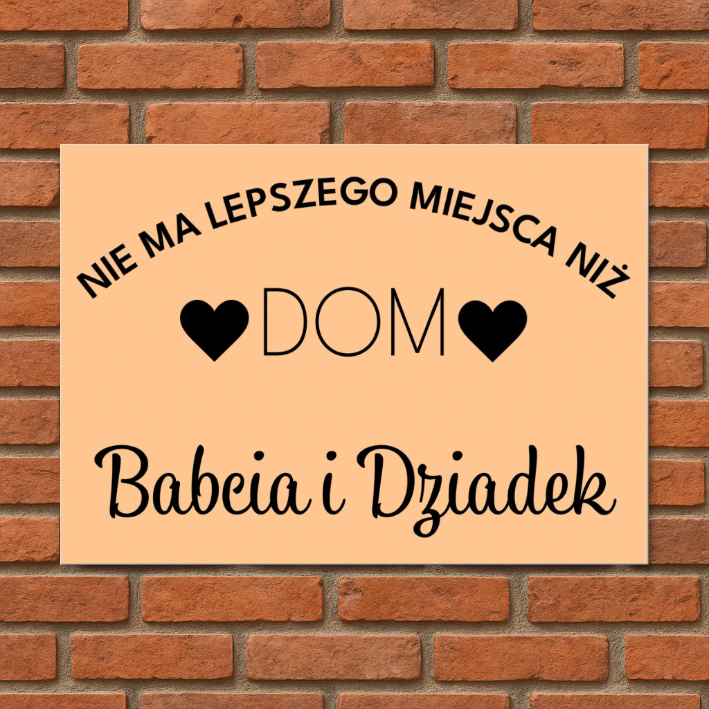 Personalizowana Tabliczka PCV – Dom Babci i Dziadka