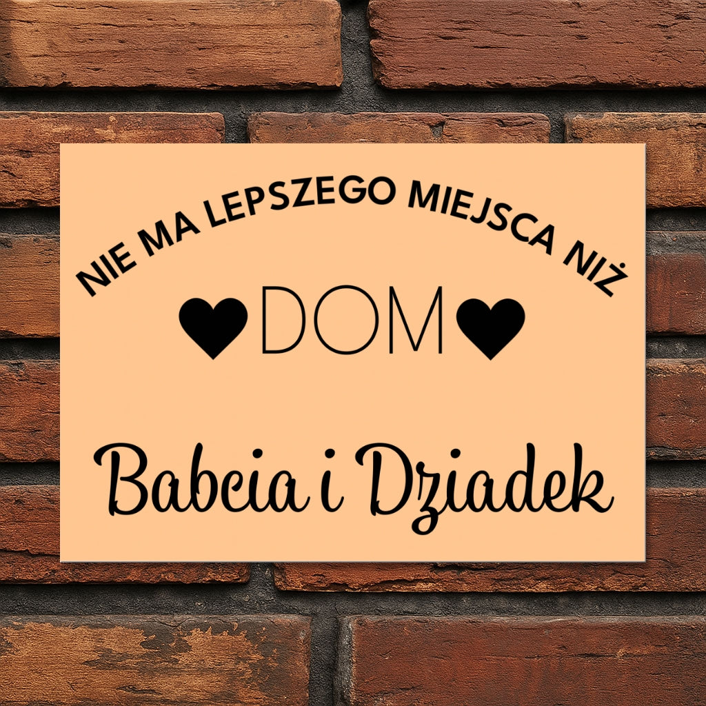 Personalizowana Tabliczka PCV – Dom Babci i Dziadka