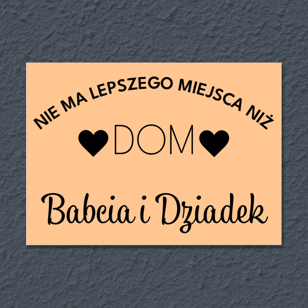 Personalizowana Tabliczka PCV – Dom Babci i Dziadka
