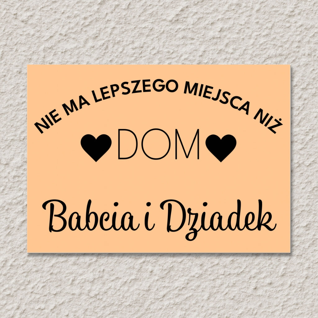 Personalizowana Tabliczka PCV – Dom Babci i Dziadka