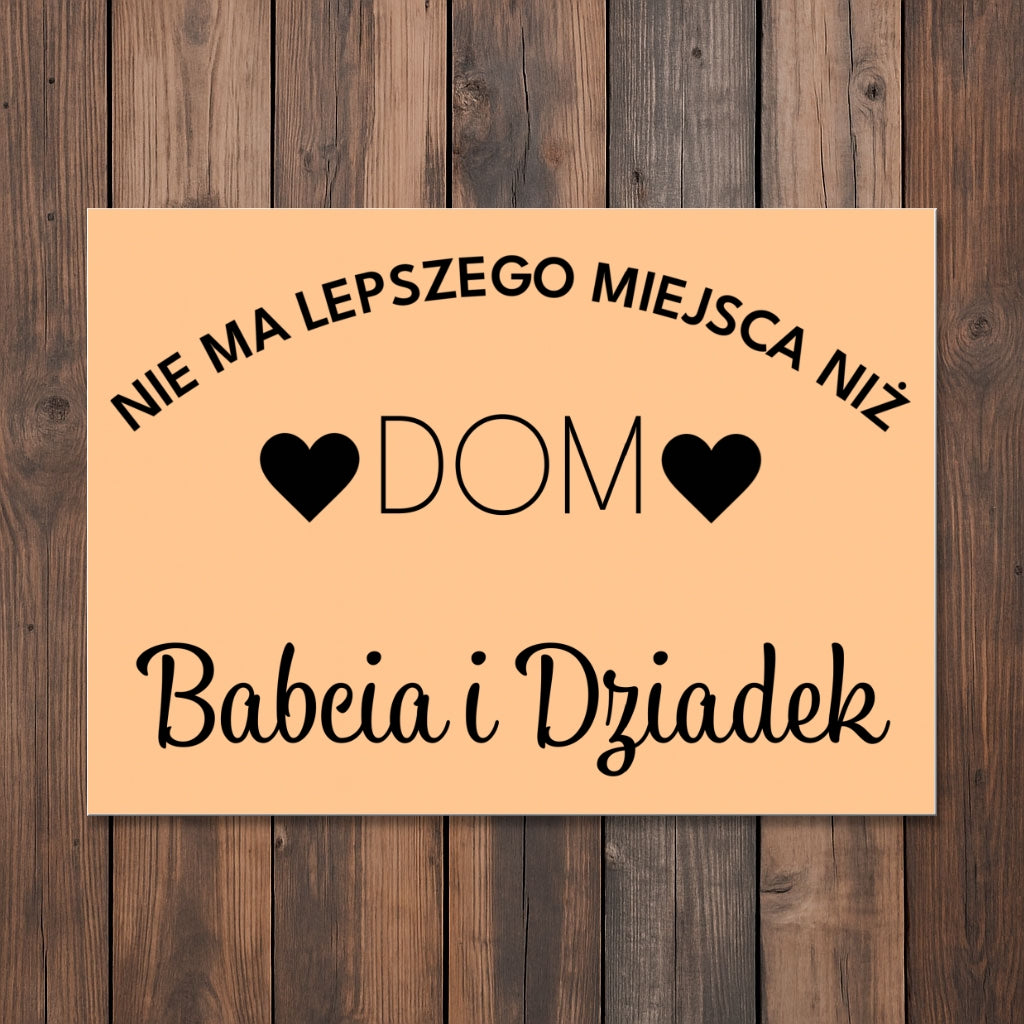 Personalizowana Tabliczka PCV – Dom Babci i Dziadka