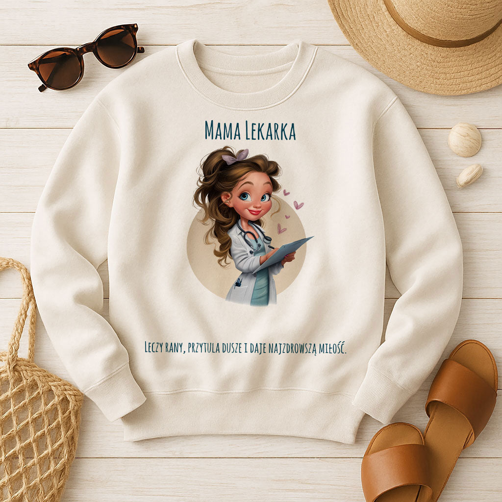 Bluza unisex Mama z zawodem i imieniem – personalizowany prezent z wyborem profesji