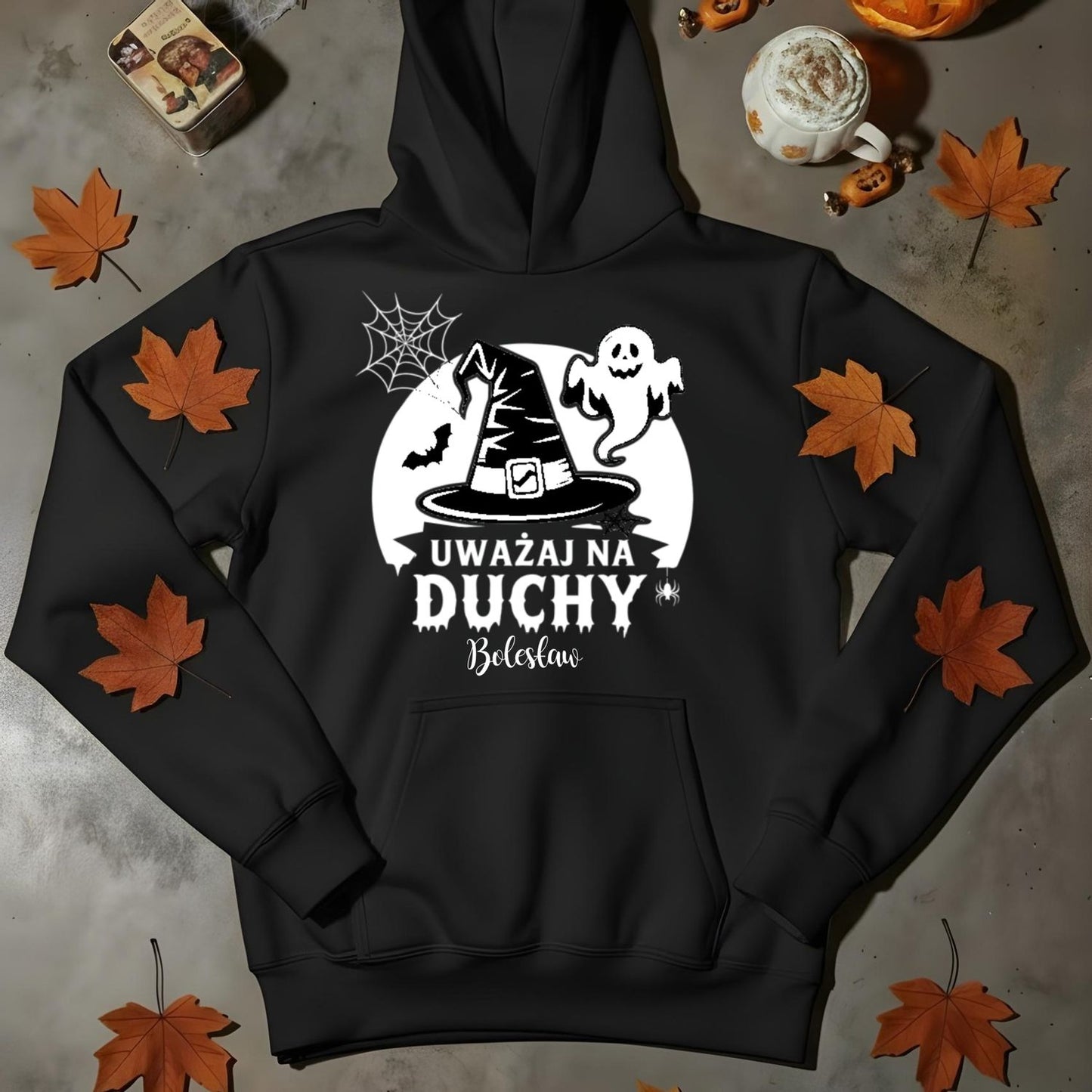 Bluza spersonalizowana „Uważaj na Duchy” – Halloween z imieniem