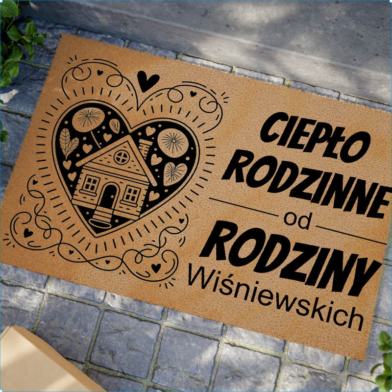 Wycieraczka Personalizowana – Ciepło Rodzinne z Twoim Nazwiskiem