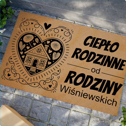 Wycieraczka Personalizowana – Ciepło Rodzinne z Twoim Nazwiskiem