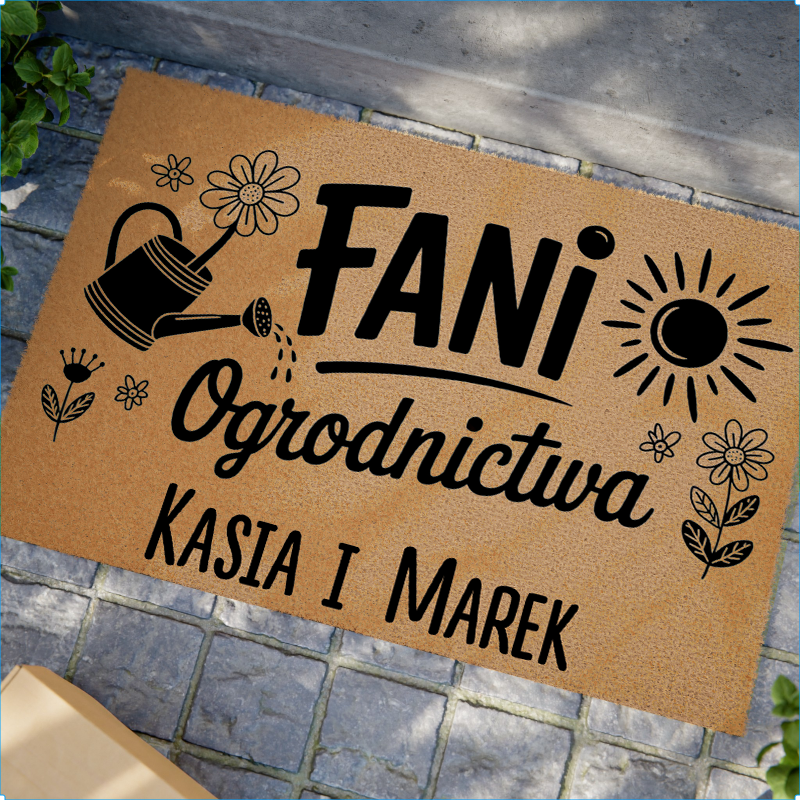 Personalizowana wycieraczka – Fani Ogrodnictwa z Imionami