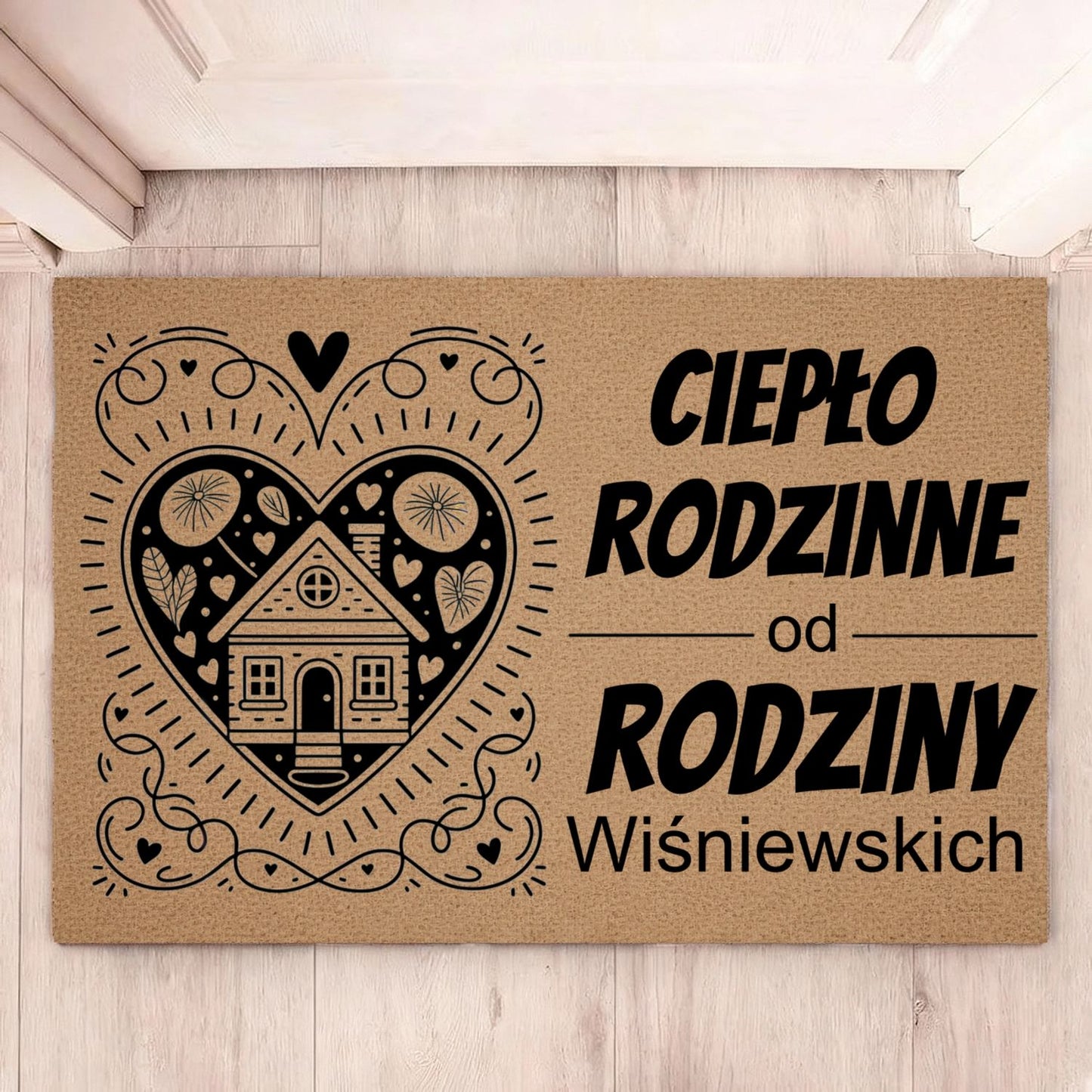 Wycieraczka Personalizowana – Ciepło Rodzinne z Twoim Nazwiskiem