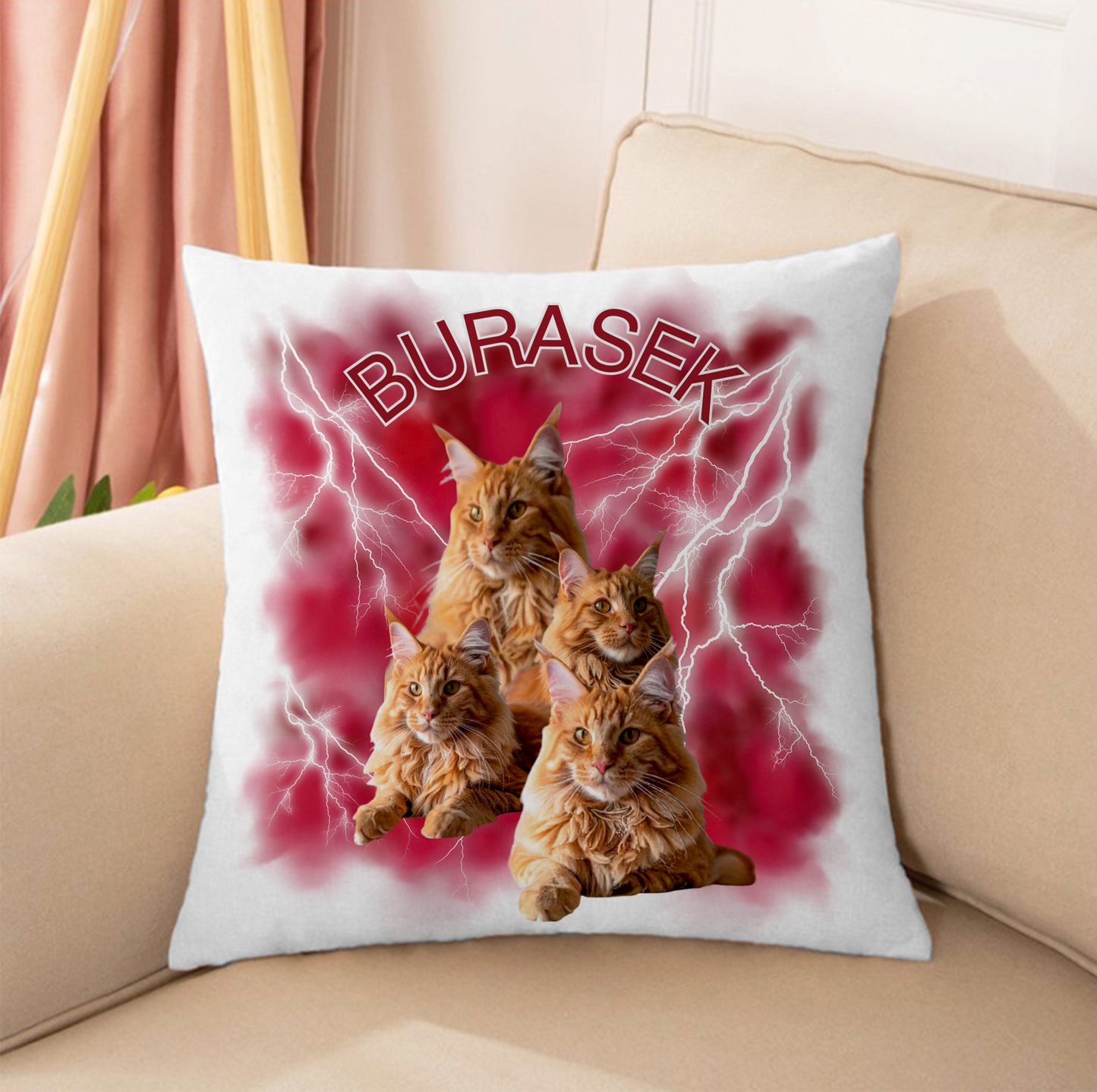 Personalizowana Poduszka z Kotem – „Twój Zwierzak, Twój Styl” ⚡ Unikalny Prezent dla Miłośników Kotów