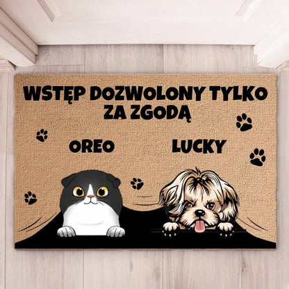 Wycieraczka Wstęp dozwolony tylko za zgodą zwierzaka